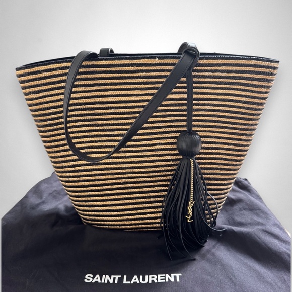 Saint Laurent Panier Raffia Tote - Picture 1 of 11